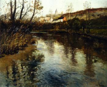 弗裡茨 陶洛 Elvelandskap, River Landscape